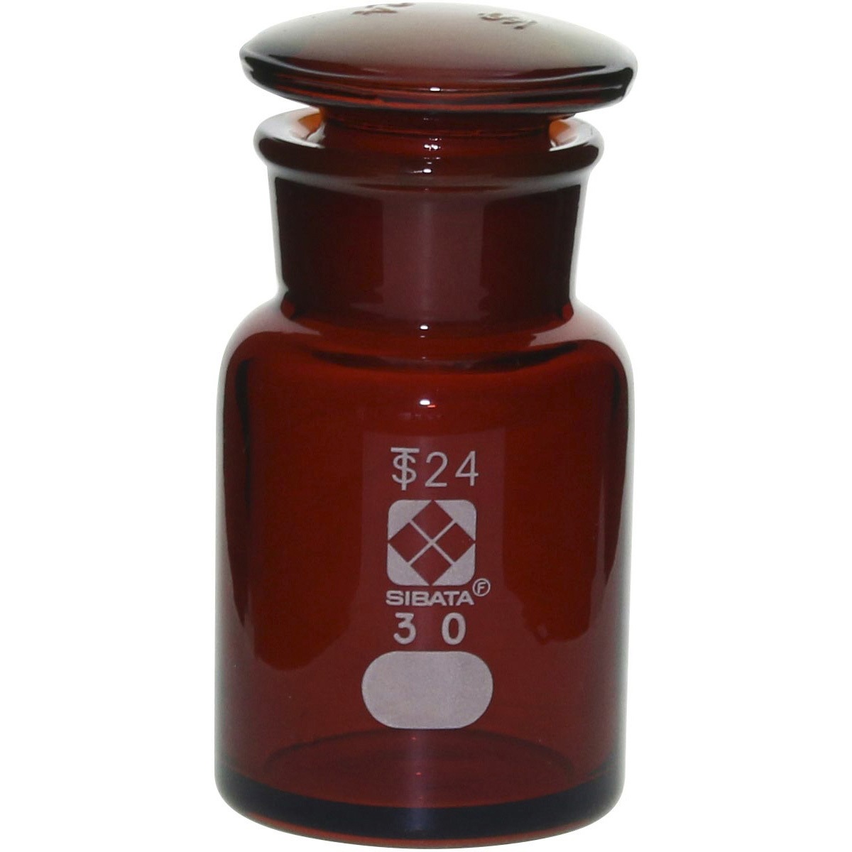 017080-30A 試薬びん 広口 茶褐色 SIBATA(柴田科学) 30mL  1箱(10個) 017080-30A