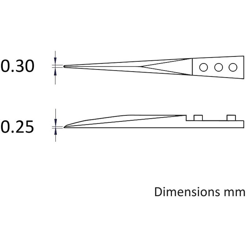 72MZ セラミックピンセット Ideal-Tek 先細 全長135mm - 【通販
