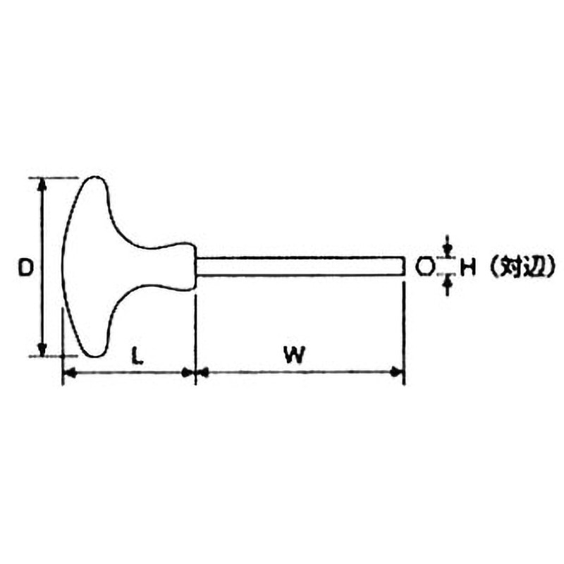 8.0ミリ TグリップHEXレンチ No.6500-L サンフラッグ(旧:新亀
