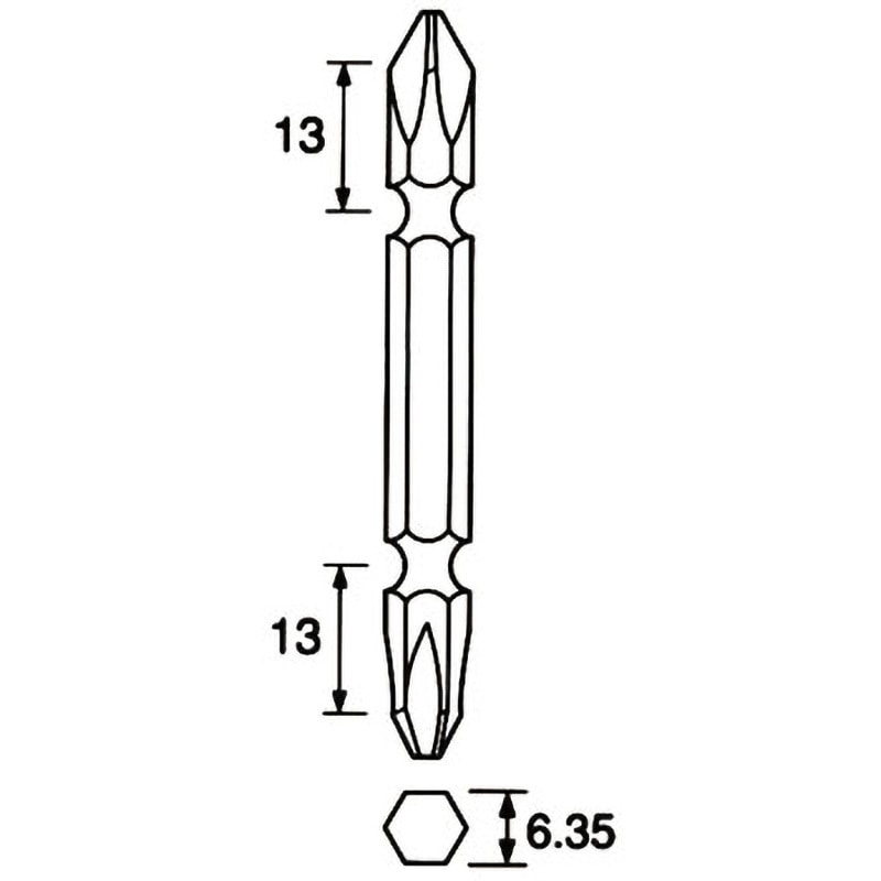 2×65 両頭シルバービット No.ACB サンフラッグ(旧:新亀製作所) 本数2