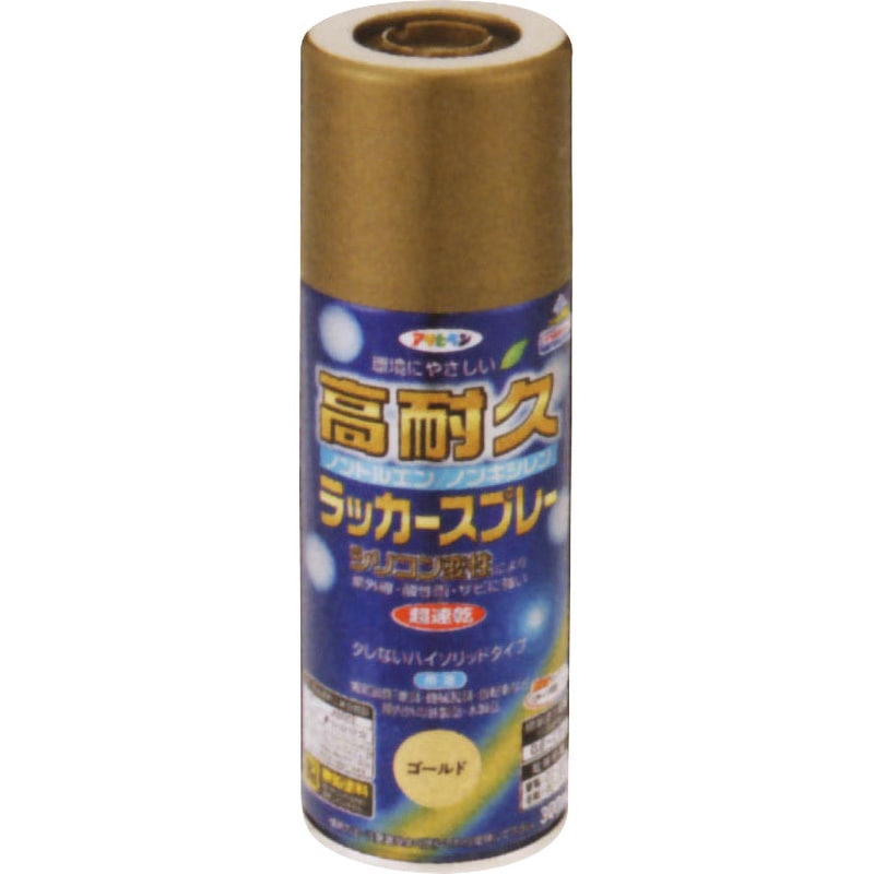 ゴールド 高耐久ラッカースプレー アサヒペン 屋内外木部用 油性