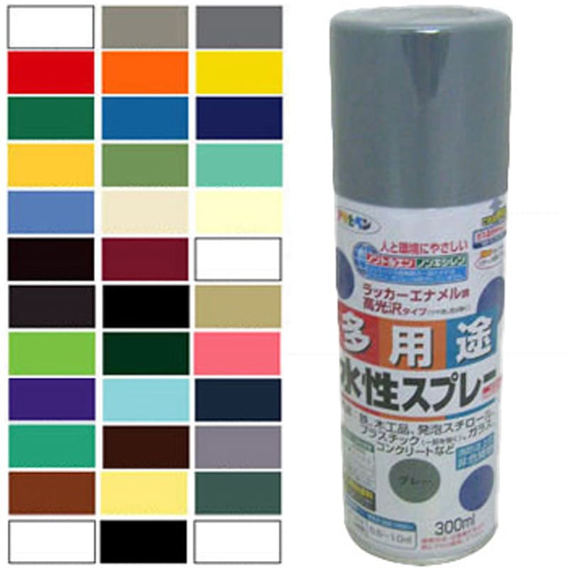 水性多用途スプレー アサヒペン 水溶性アクリル樹脂 ミントグリーン色