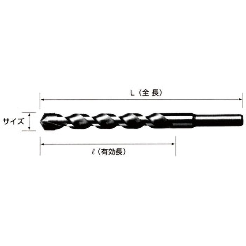 コンクリートドリル Bタイプ(レギュラーサイズ) 刃径14.5mmシャンク径10mm全長160mm