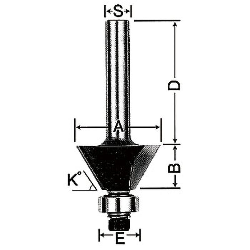 TR-20 トリマー・ルータービットカサ付面取(コロ付) ライト精機 TR-20 トリマー・ルータービットカサ付面取(コロ付) ライト精機