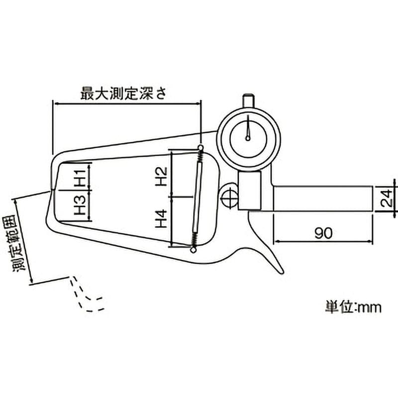 GM-2 0.1mm目盛 外側 ダイヤルキャリパゲージ テクロック 測定 GM-2 0.1mm目盛 外側 ダイヤルキャリパゲージ テクロック 測定