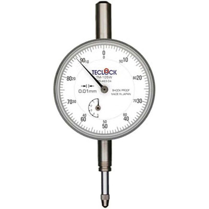 TM-105W 標準型ダイヤルゲージ テクロック 通し目盛仕様 目量0.01mm全長113.7mm 5,298円