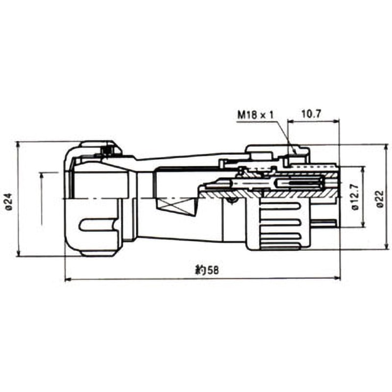NJW-163-PF7 NJWシリーズ防水中型コネクタ ストレートプラグ