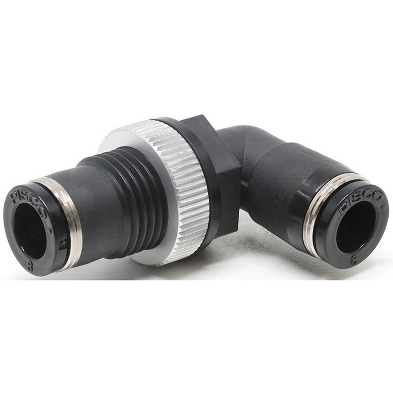 PML8W 隔壁ユニオンエルボ PISCO(ピスコ) 標準タイプ チューブ外径8mm 1袋(10個)