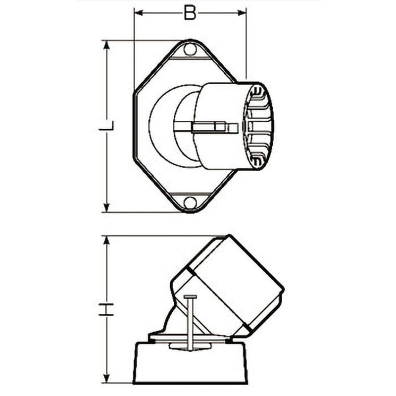 FNEC-28G 仮枠ブッシング45°(PF管用・コンパクトタイプ) Gタイプ FNEC-28G 仮枠ブッシング45°(PF管用・コンパクトタイプ) Gタイプ