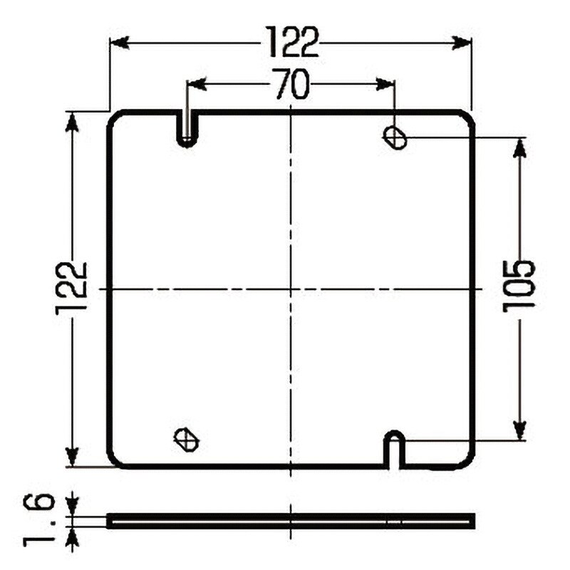 OFL-12-B 平塗代カバー(鉄製) 未来工業 ブランク(ブランクカバー