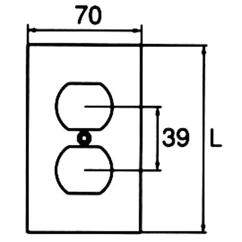 V41S コンセント用プレート 平刃形15A・20A複式用 アメリカン電機 1ヶ