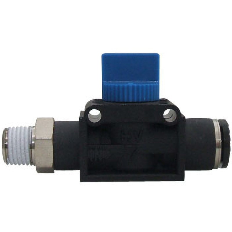 【在庫処分】 HV-03 3/8PT 4方3位置ハンドロータリーレバーバルブ Max.1.0Mpa 継手