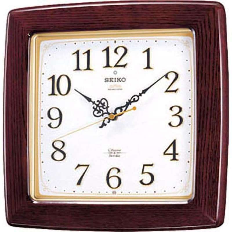 国内最安値【美品】SEIKO 壁掛け時計 振り子 電波 チャイム&ストライク RQ205B インテリア時計