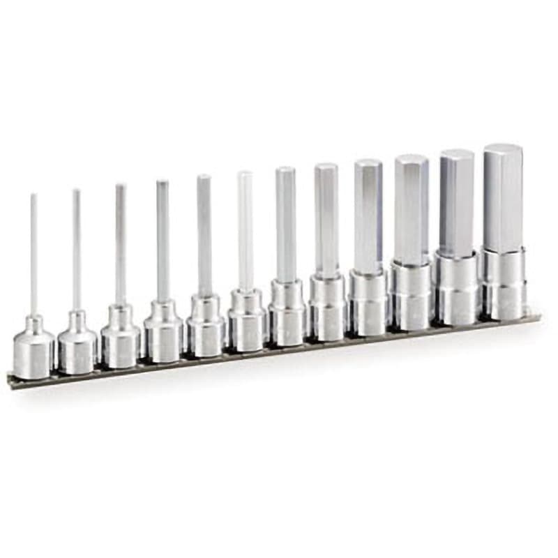 HH412L ロングヘキサゴンソケットセット(ホルダー付) TONE(トネ/旧:前田金属工業) 差込角12.7mm  HH412L 17,980円