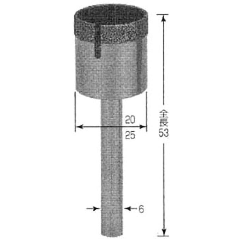 HD-25 ハットクリダイヤ25mm 東京オートマック 粒度120 軸径6mm  HD-25