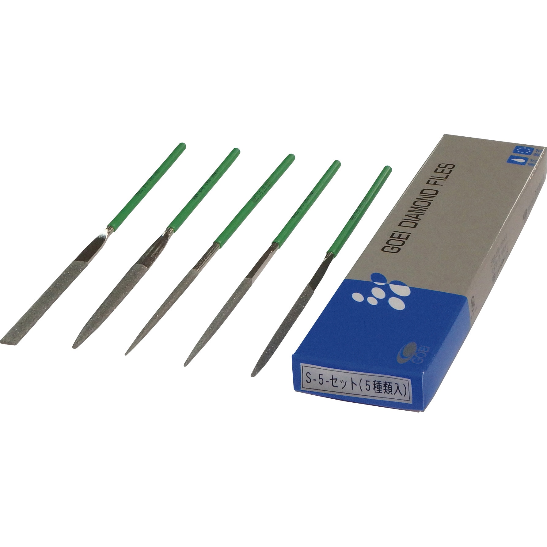 S-5-SET(S-5X)  (セイミツヨウ5ホングミ) DIAヤスリセットS-5 呉英製作所 粒度170 全長200mm