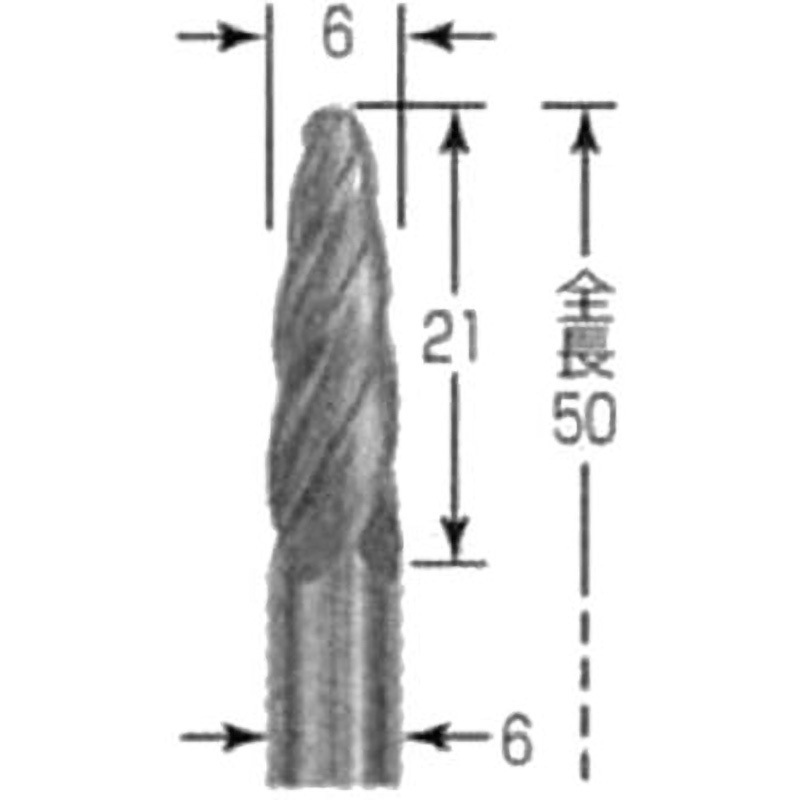 FNF-40 超硬バー FNF-40(木工・アルミ・プラスチック専用) 東京オートマック 軸径6mm外径6mm