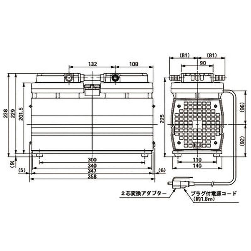 DA-120S ダイアフラム型ドライ真空ポンプ ULVAC(アルバック) 電源AC - 【通販モノタロウ】