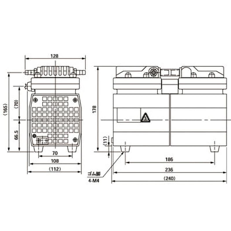 DA-40S ダイアフラム型ドライ真空ポンプ ULVAC(アルバック) 電源AC - 【通販モノタロウ】