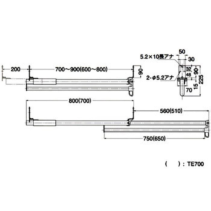 スガツネ　スライドコートハンガー te-800 楽天市場】スライドコートハンガー ツルスター 【TE-800