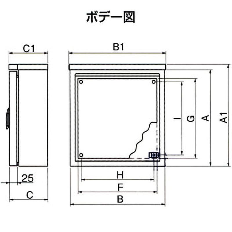 OAB12-23 OA型屋外用小型ボックス 木製基板付 日東工業 ベージュ色 有効深さ90mm OAB12-23 - 【通販モノタロウ】