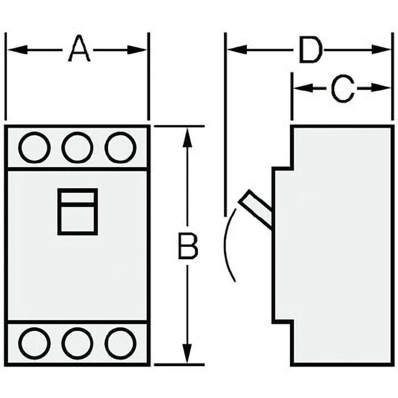 GE103CA3P75AF100 GE 漏電ブレーカ(協約形) EシリーズCタイプ 表面形 1台 日東工業 【通販サイトMonotaRO】