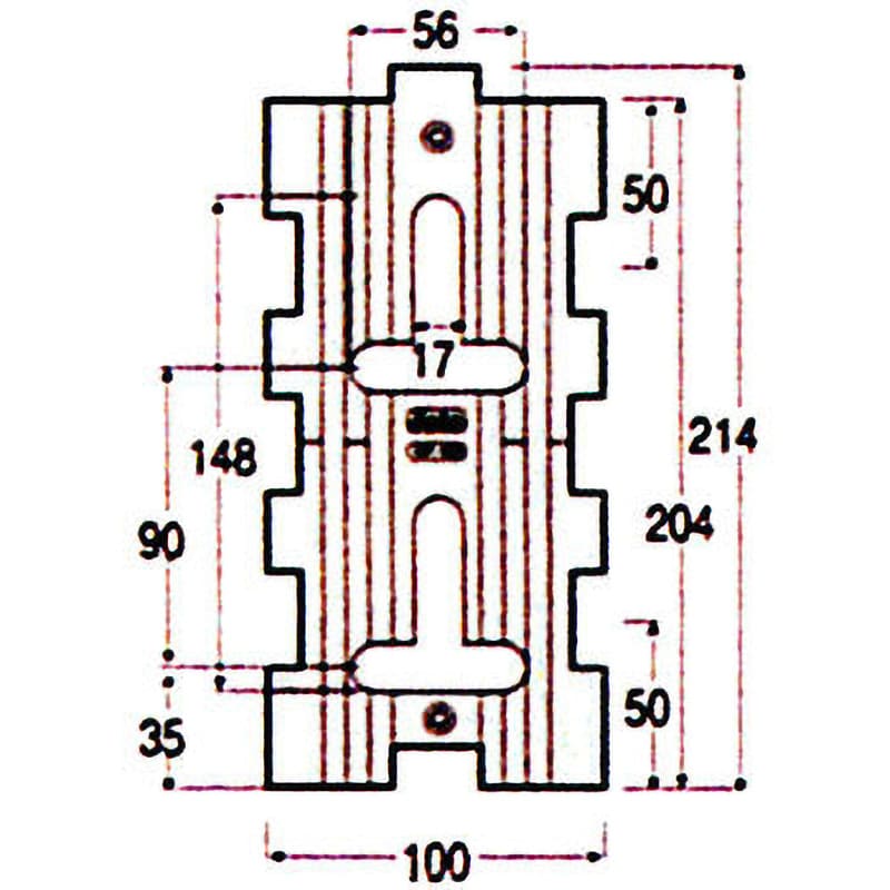 KP-100 キソパッキン 城東テクノ ブラック色 土台/105角・204・404用仕様 寸法100×214×20mm 1箱(30個) -  【通販モノタロウ】