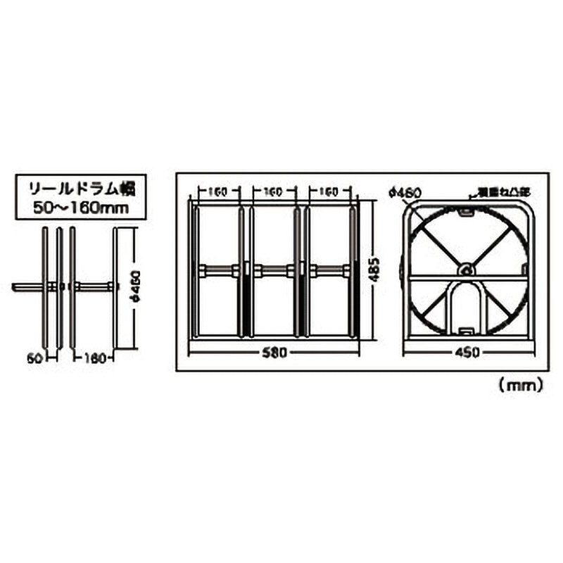 ジェフコム マジラックリール MRR-464 (61-8542-47) ジェフコム マジラックリール（Φ460mmリール仕様） ５連（大） | 問屋