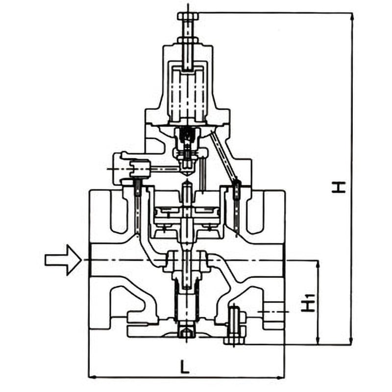 GP-1000-80 減圧弁(蒸気用) GP-1000シリーズ ヨシタケ フランジ形 パイロット式ピストン 呼び径(B)3 - 【通販モノタロウ】