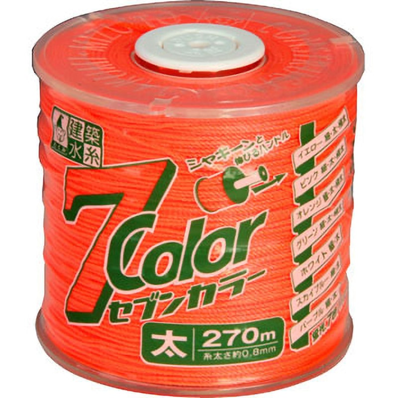 4807 7Colors 水糸 太 270m たくみ オレンジ色 【通販モノタロウ】
