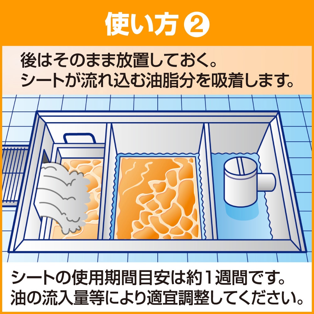 グリストラップ掃除用 グリース吸着シート 1本 花王 【通販