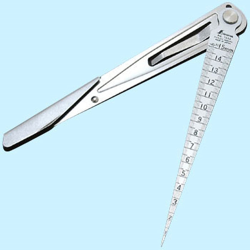 62603 テーパーゲージ金属ケース付 シンワ測定 測定範囲1～15mm