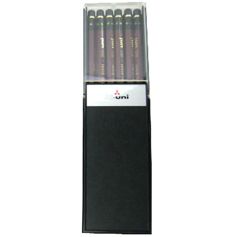 HUB 鉛筆 Hi-uni(ハイユニ) uni(三菱鉛筆) 芯色:黒 一般用 B 本体 1箱 