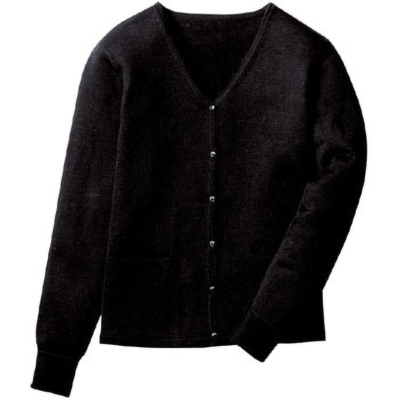 A303 浅めVネックカーディガン フォーク(Nuovo) ブラック色 サイズLL