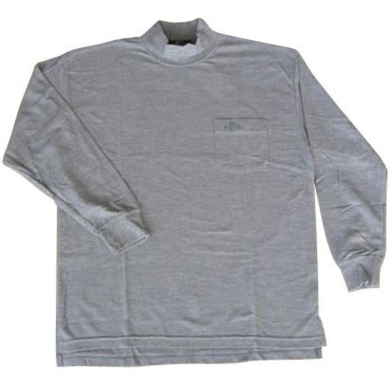 3030 長袖ハイネックTシャツ ノーブランド カノコ グレー色 LL