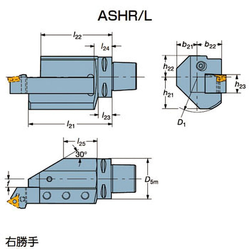 C6-ASHR-38130-25 Coromant Capto®；角シャンクアダプタ 1個