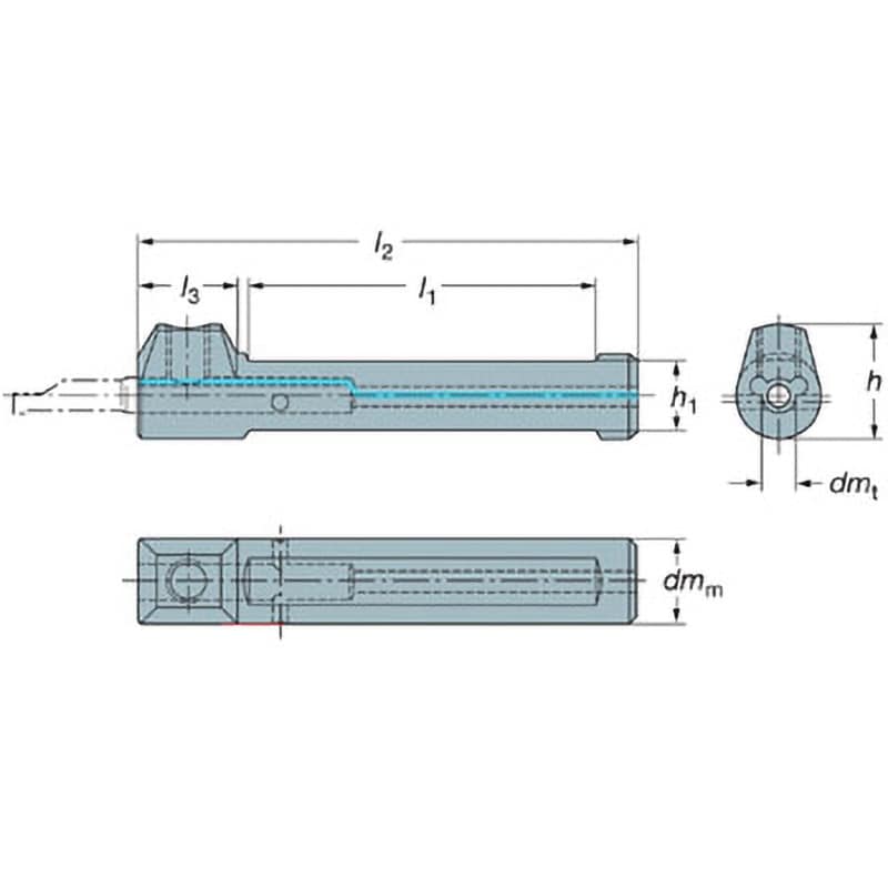 CXS-A16-04 小型旋盤内径加工 CoroTurn®；XSアダプタ 1個 サンド