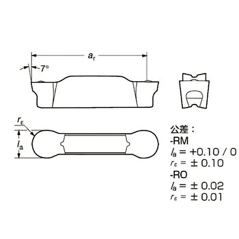 N123H2-0500-RM 1125 CoroCut(R)1・2 中送り倣い加工用チップ 1箱(10個