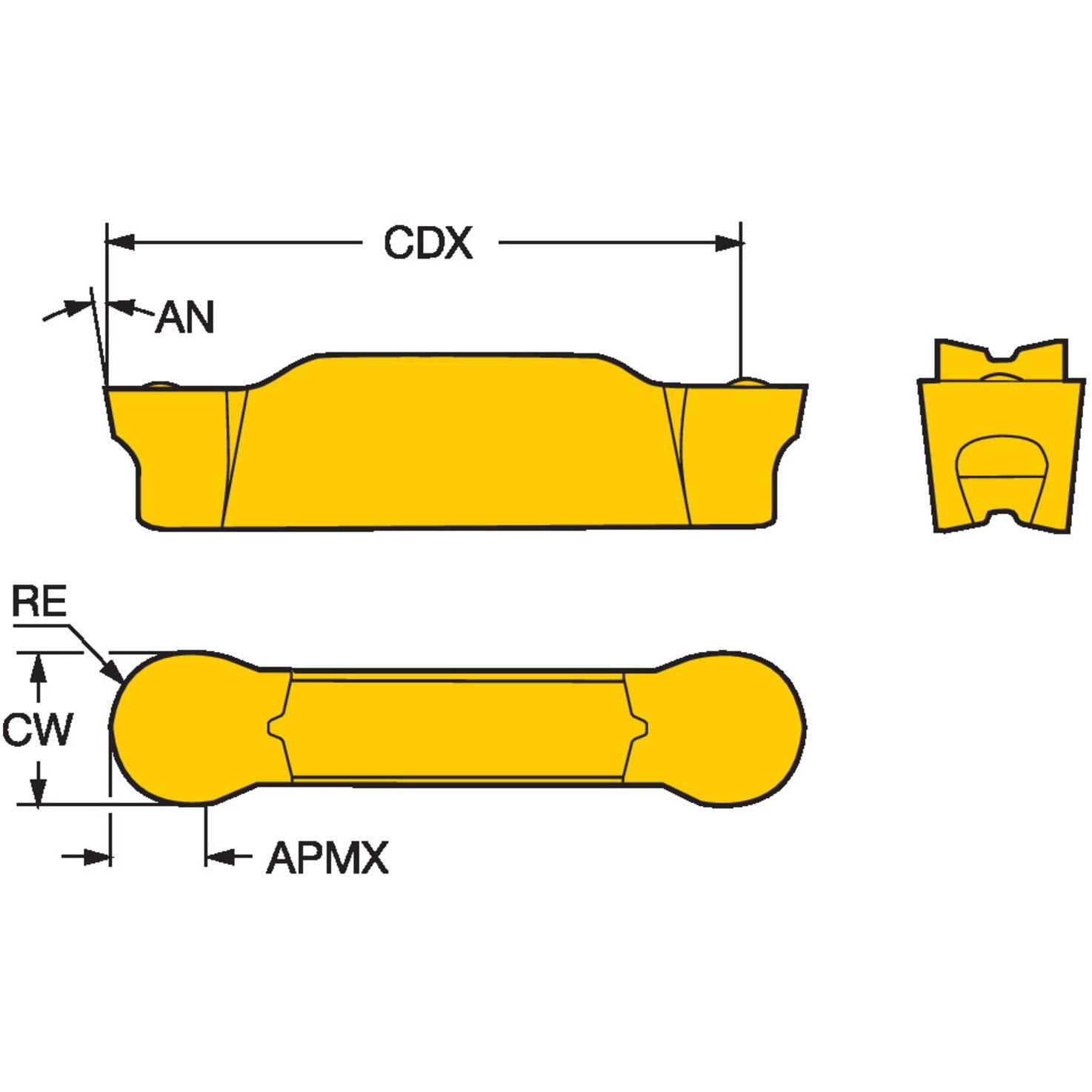 N123E2-0200-RO 1125 CoroCut(R)1・2 特定用途倣い加工用チップ サンド 