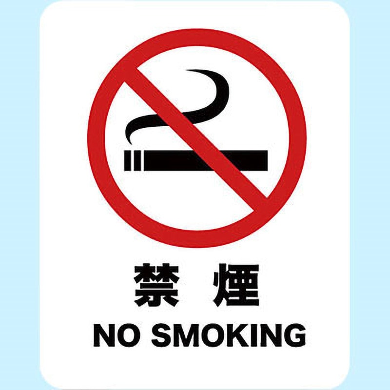 SGS-001 サインステッカー ゼネラルステッカー No Smoking/禁煙 寸法85
