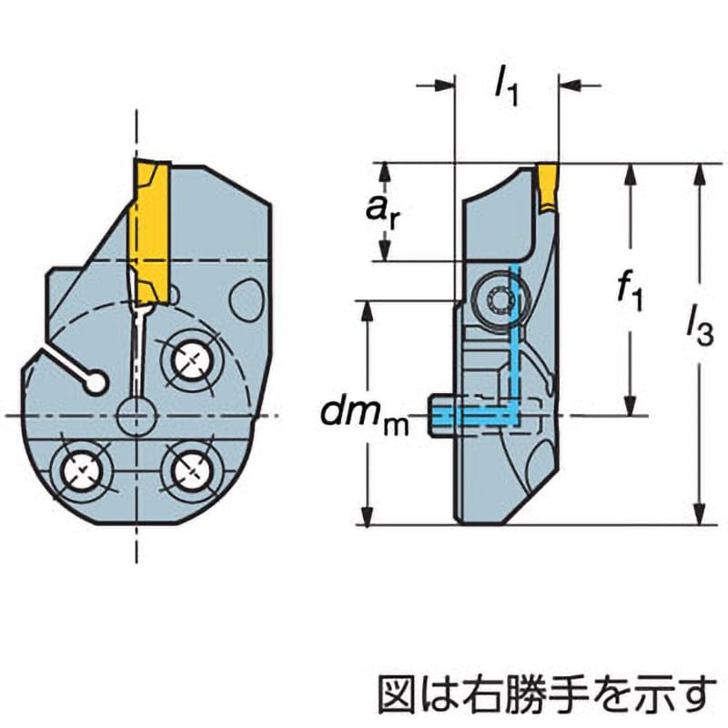 570-32R123G12B034A CoroCut(R)1・2 端面溝入れ加工用ヘッド右勝手 1個