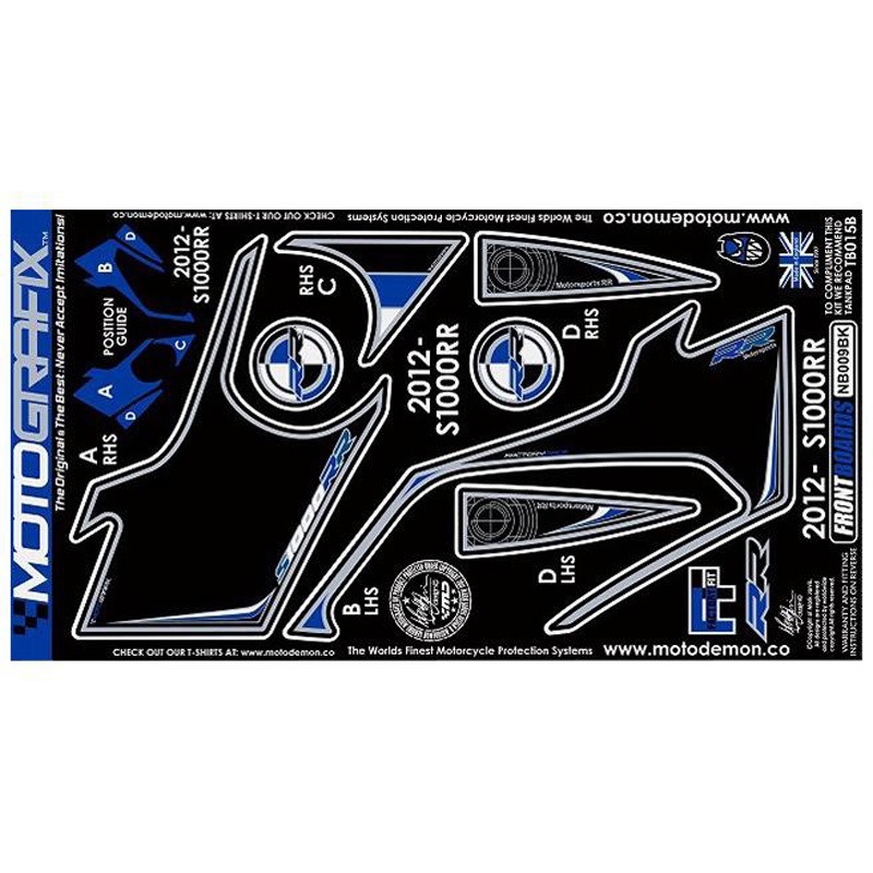 MT-NB009BK ボディパッド フロント MT-NB009BK MOTO GRAFIX (モトグラフィックス) ブラック/ブルー色 タイプFront Body Pad