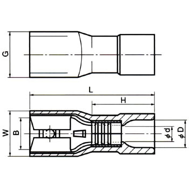 TMEDN480820-FA 差込形接続端子 FA形 ニチフ RoHS指令の規制適合