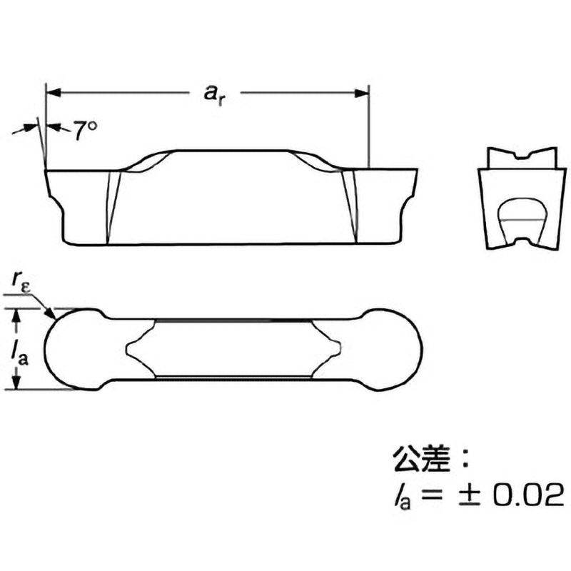 N123L2-0800-AM H10 CoroCut(R)1・2 アルミ合金倣い加工用チップ サンドビック コーナーR4mm 1箱(10個) N123L2-0800-AM H10