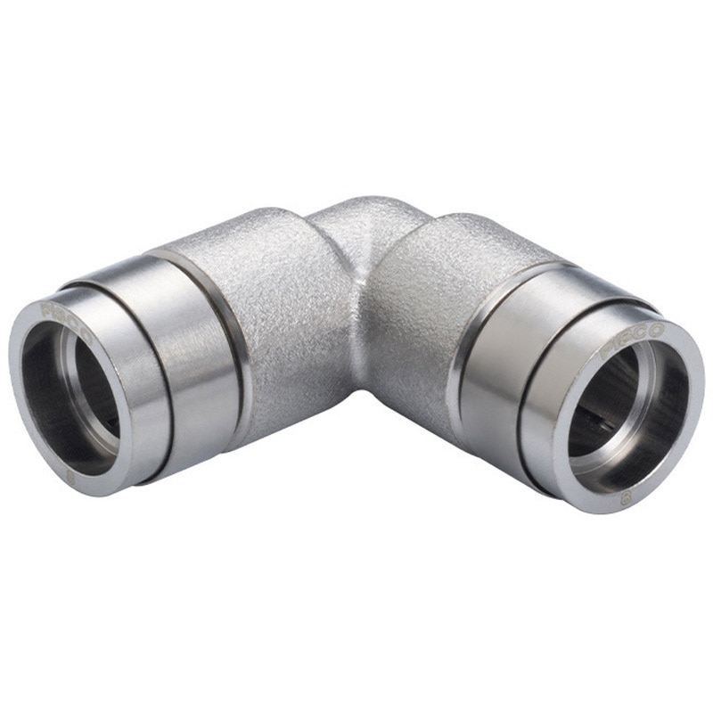 KV1/4-F チューブフィッティングブラス ユニオンエルボ(インチサイズ) PISCO(ピスコ) 耐スパッタタイプ カバー有  1袋(10個)