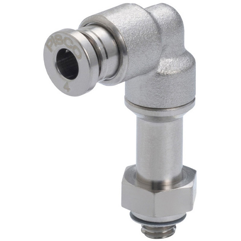 KLL4-M5-1 チューブフィッティングブラス ロングエルボ カバー無しタイプ PISCO(ピスコ) M 適合チューブ外径4mm 1袋(10個) KLL4-M5-1