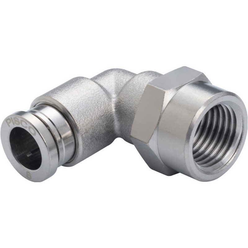 KLF4-01-1 チューブフィッティングブラス メスエルボ カバー無しタイプ PISCO(ピスコ) Rc 適合チューブ外径4mm 1袋(10個) KLF4-01-1 10,124円