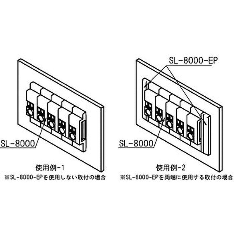SL-8000-W スクリューレス端子台 SL-8000 サトーパーツ 極数1P 【通販