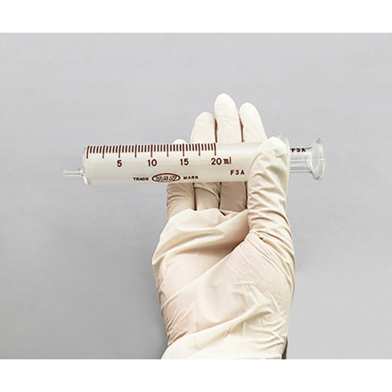 00200614 白硬注射筒(ルアー) VAN(翼工業) 硬質ガラス製 容量20mL 横口
