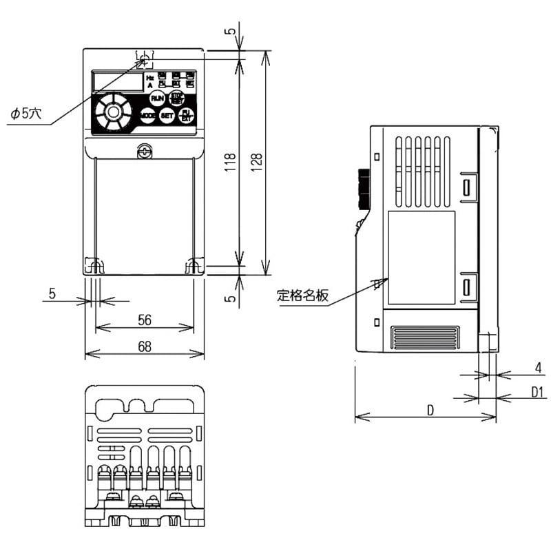 FR-D720-0.75K インバータ FREQROL-D700シリーズ 三菱電機 保護構造:閉鎖形(IP20) - 【通販モノタロウ】